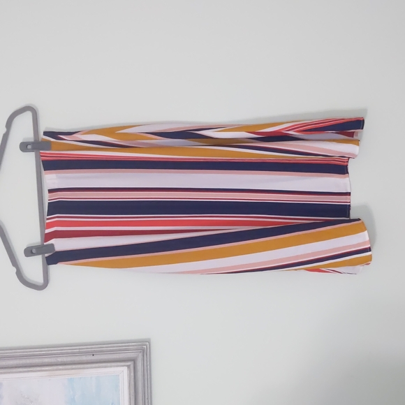 Halogen a-line striped skirt - Picture 4 of 6